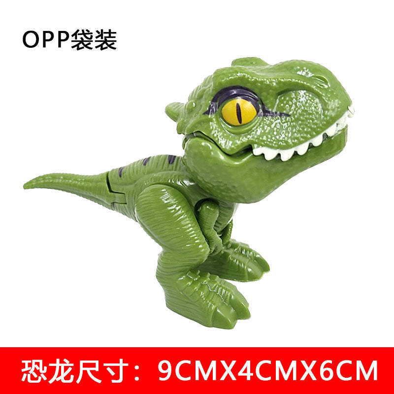 Jurassic Finger Dinosaur Triceratops Tyrannosaurus Model Toys for Kids Creative Finger Biting Dinosaurs Interactive Toy Boy Gift