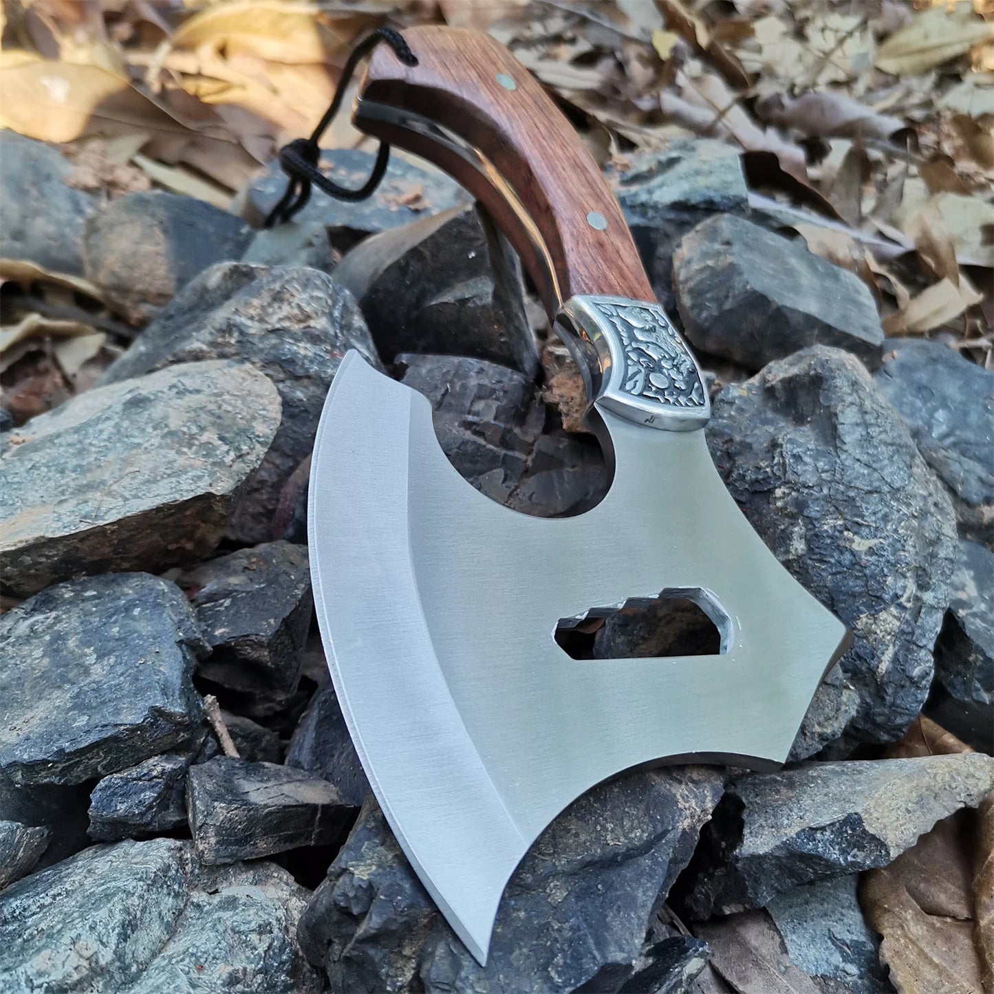 Portable Hand Axe 440C Steel Camping Axe Survival Tomahawk Hunting Hatchet Boning Knife Chopping Meat EDC Hatchets and Axes