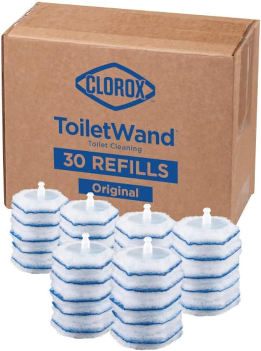 Toiletwand Disinfecting Refills, Disposable Wand Heads - 30 Count (Package May Vary)