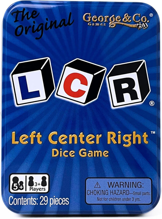 ® Left Center Right™ Dice Game - Blue Tin