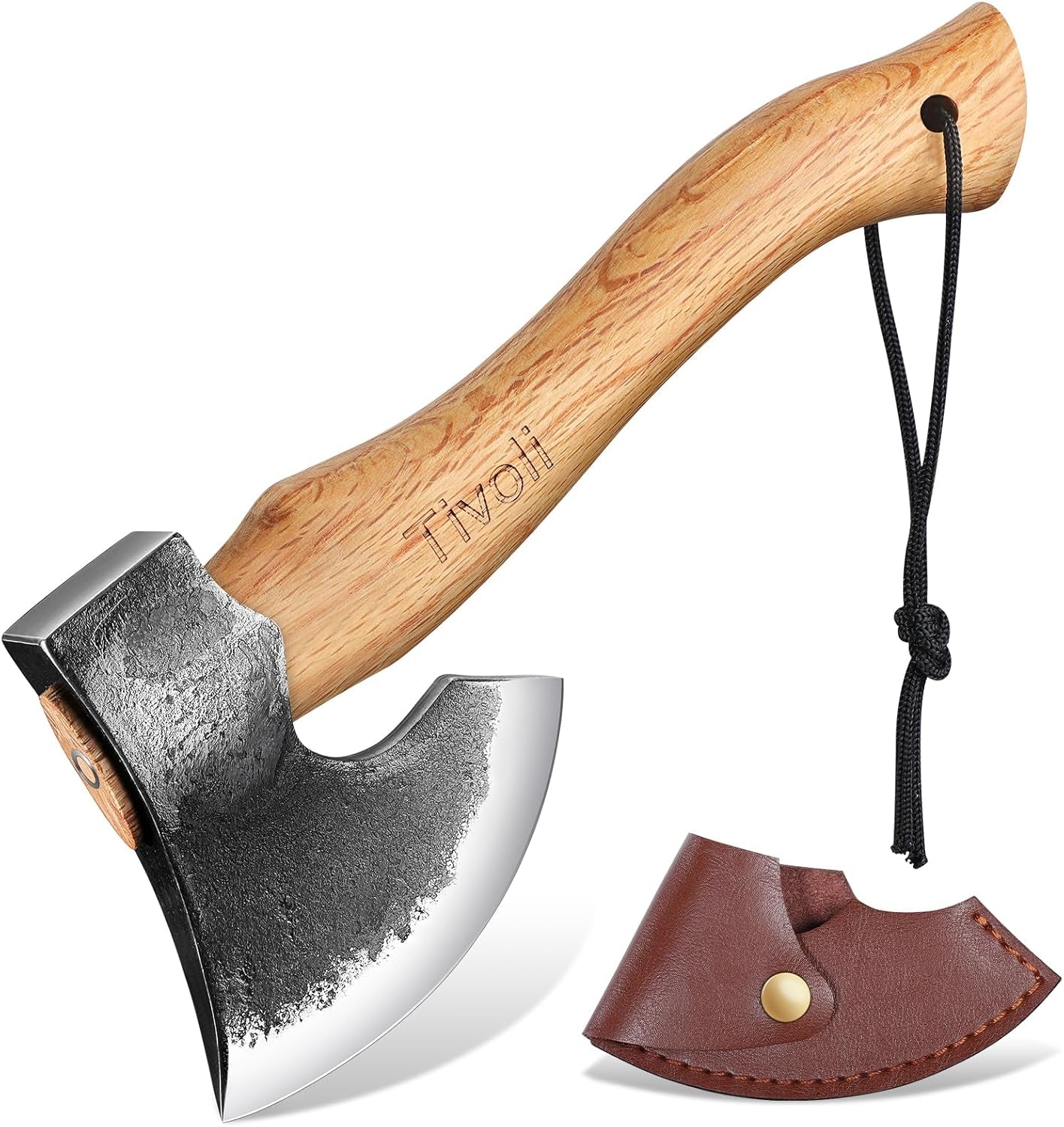 11 Inch Hatchet Camping Axe,Small Bushcraft Axe for Chopping and Wood Splitting,Ash Wood Handle,Perfect for Outdoor Survival and Adventures,Hunting, Trekking,Gardening