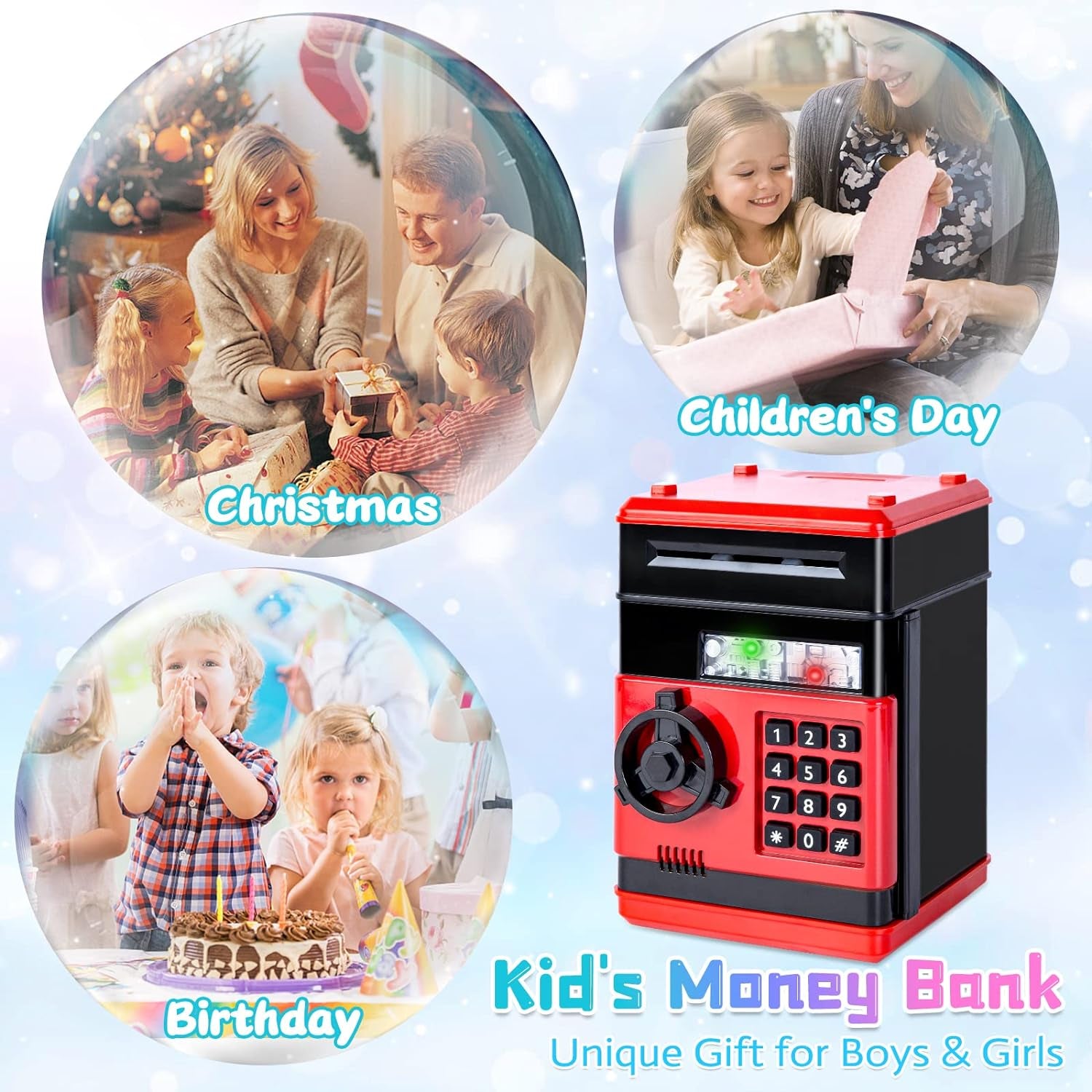 Piggy Bank Cash Coin Can ATM Bank Electronic Coin Money Bank for Kids-Hot Gift