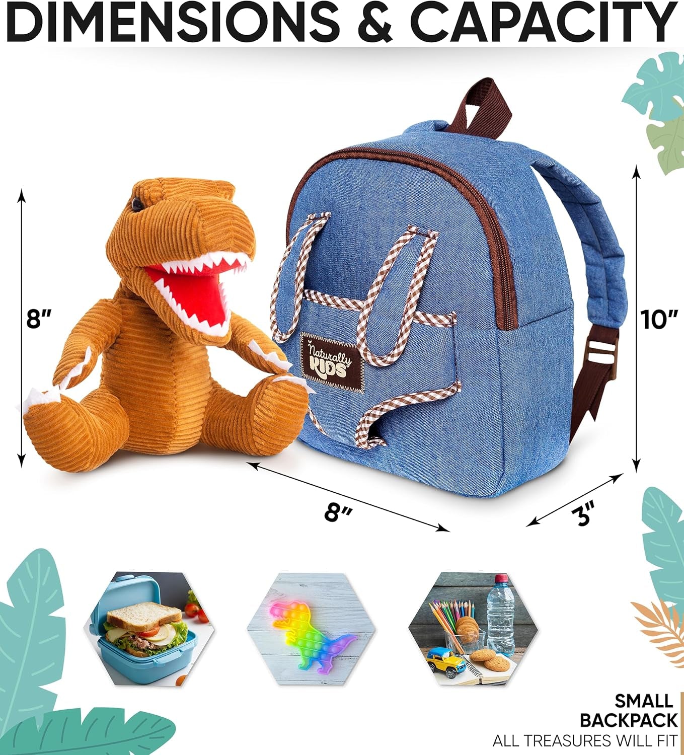 Dinosaur Toys for Kids 3-5, Dinosaur Toys for Kids 2-4, Christmas Gifts for 2 Year Old Boy, Gifts for 3 Year Old Boys, Toddler Dinosaur Backpack