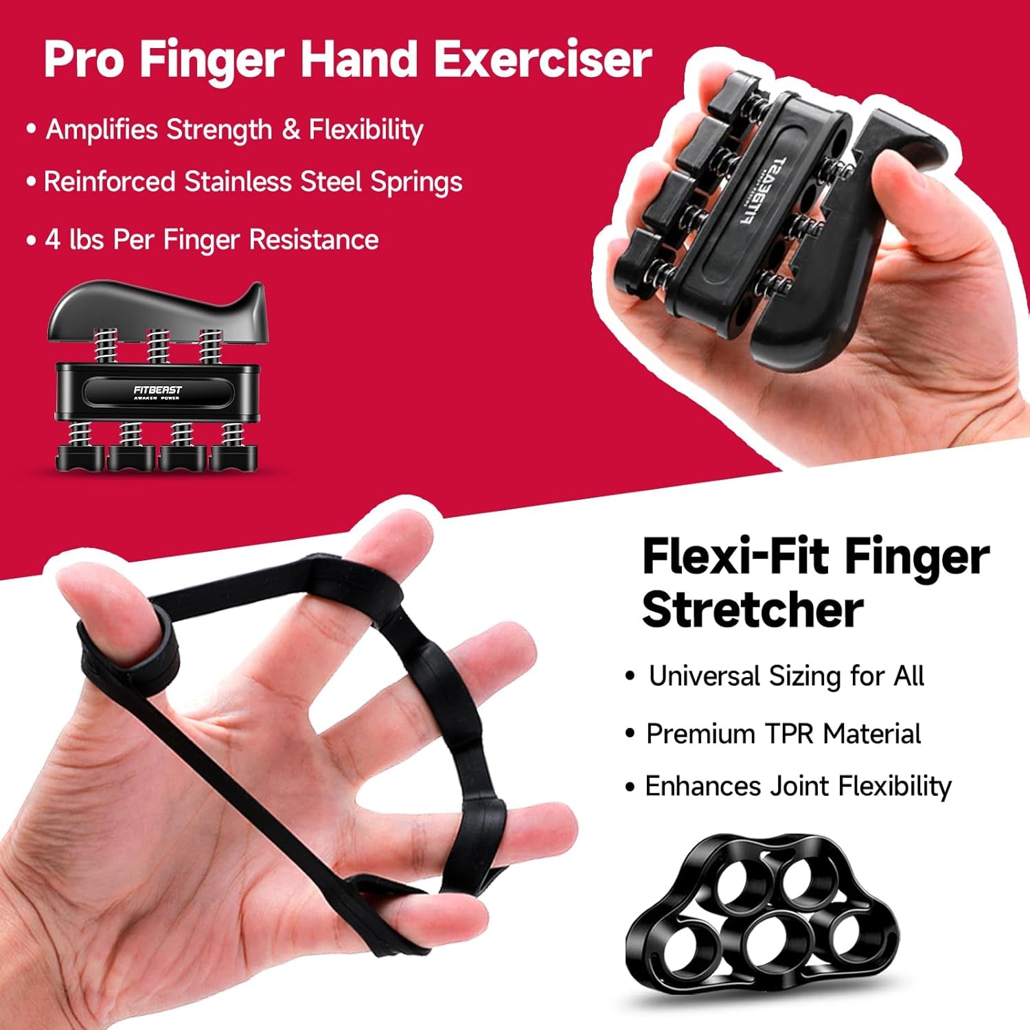 Grip Strengthener Forearm Strengthener Hand Grips Strengthener Kit - 5 Pack Adjustable Resistance