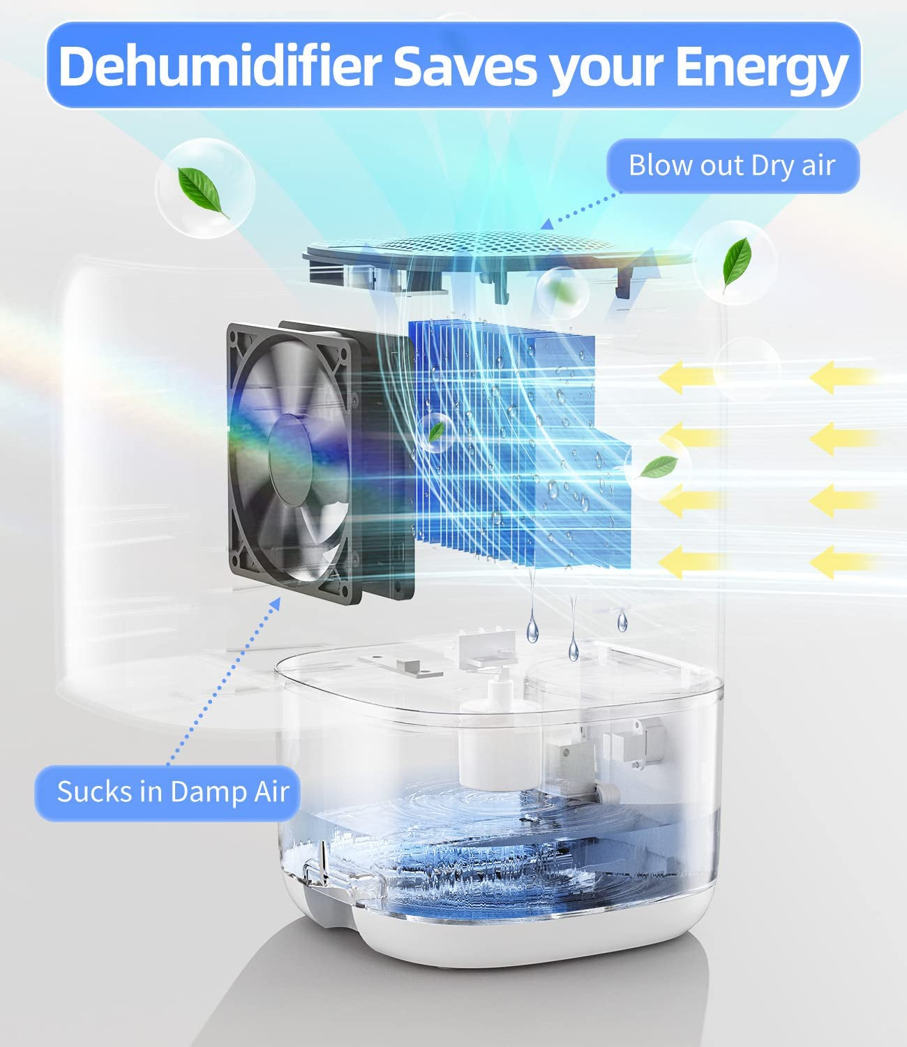 Dehumidifier, 35 OZ Small Dehumidifiers for Room for Home, Quiet with Auto Shut Off, Dehumidifiers for Bedroom (280 Sq. Ft), Bathroom, RV, Closet