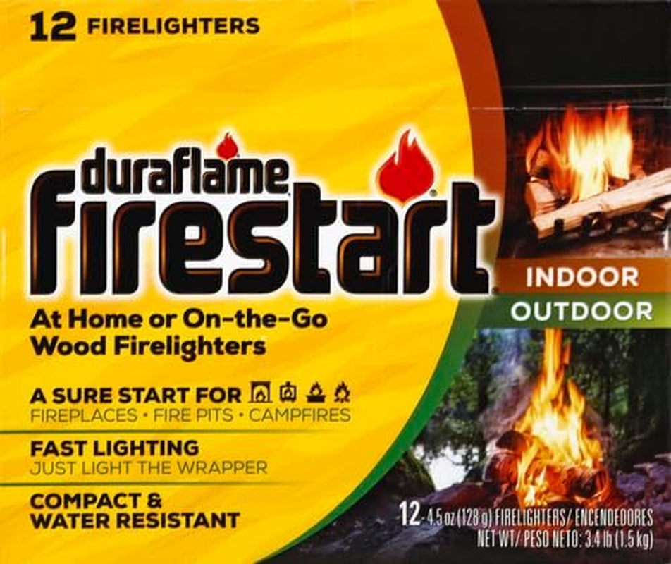 Firestart Indoor/Outdoor Firelighters, 12 Pack , Yellow