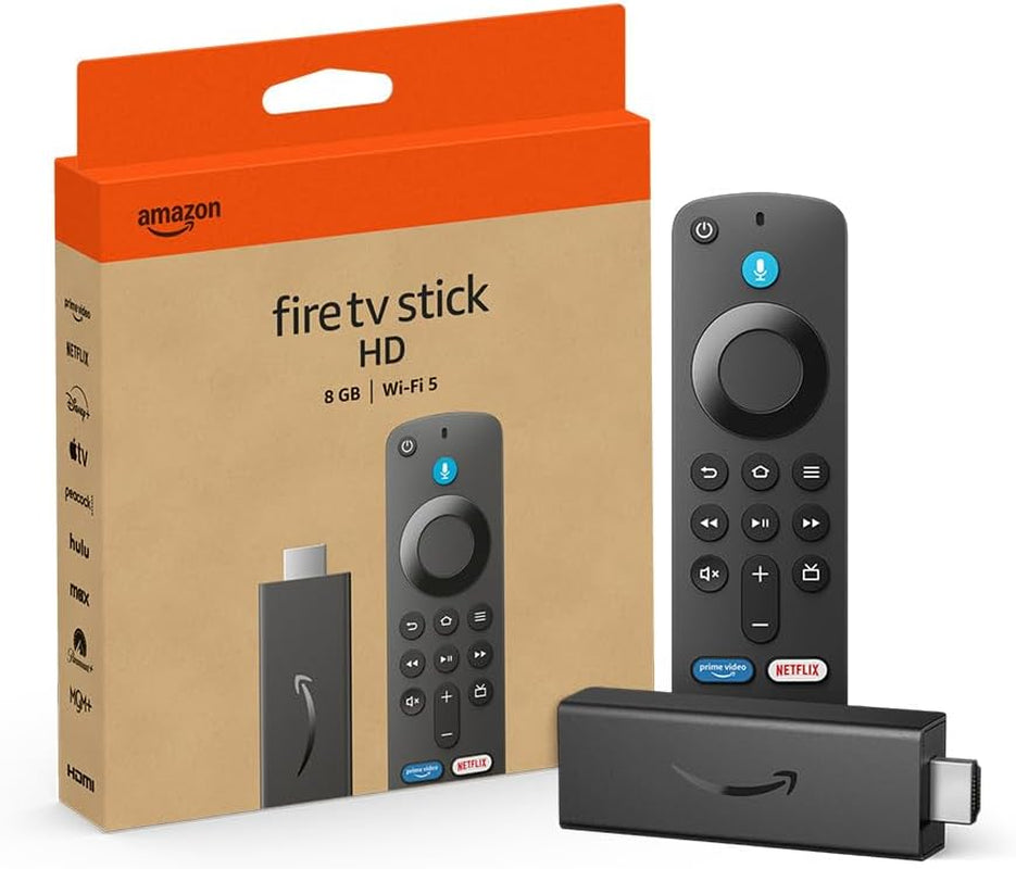 Fire TV Stick HD (Newest Model), Free and Live TV, Alexa Voice Remote, Smart Home Controls, HD Streaming