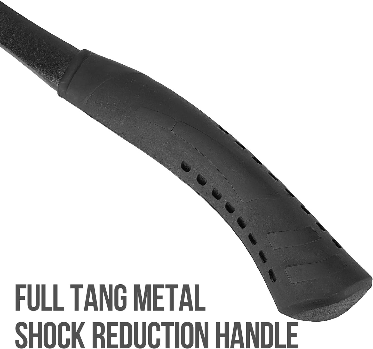 Camping Hatchet, Full Tang Camping Axe Splitting Axe for Wood Splitting and Kindling, Forged Carbon Steel Heat Treated Hand Maul Tool, Shock Reduction Handle with Anti-Slip Grip