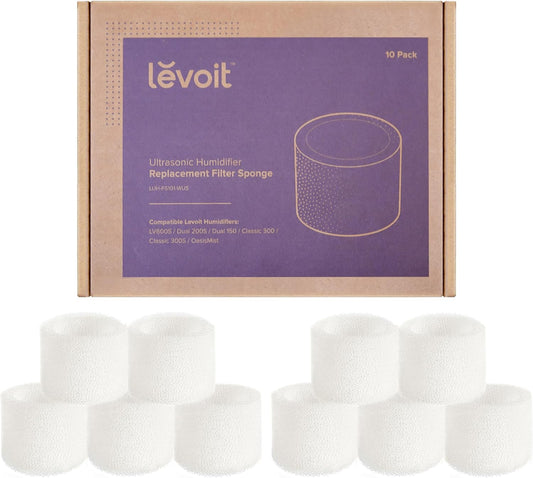 10-Pack Top Fill Humidifier Replacement Filters, Capture Particles to Improve Humidification Efficiency, for Classic160, Dual150, Dual200S, Classic300(S), LV600S, Oasismist450S, Superior6000S