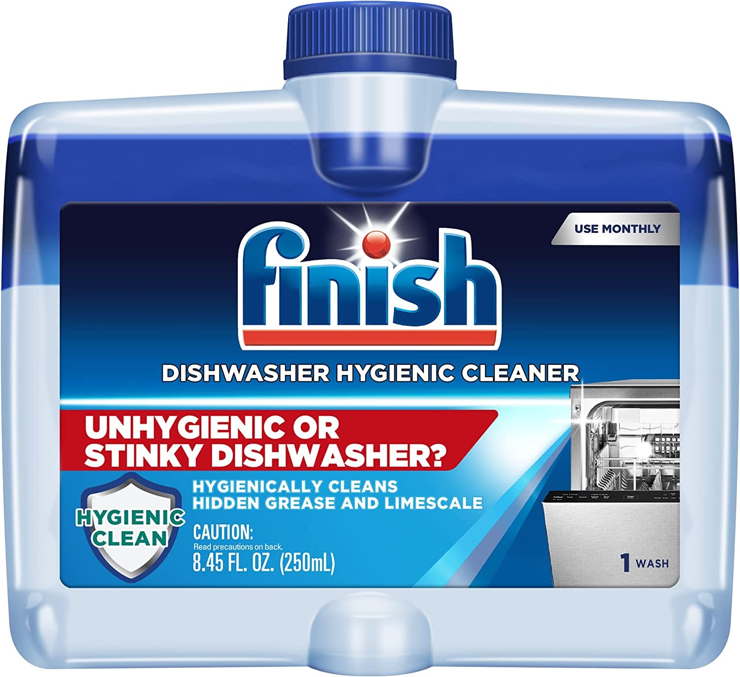 Dual Action Dishwasher Cleaner: Fight Grease & Limescale, Fresh, 8.45Oz