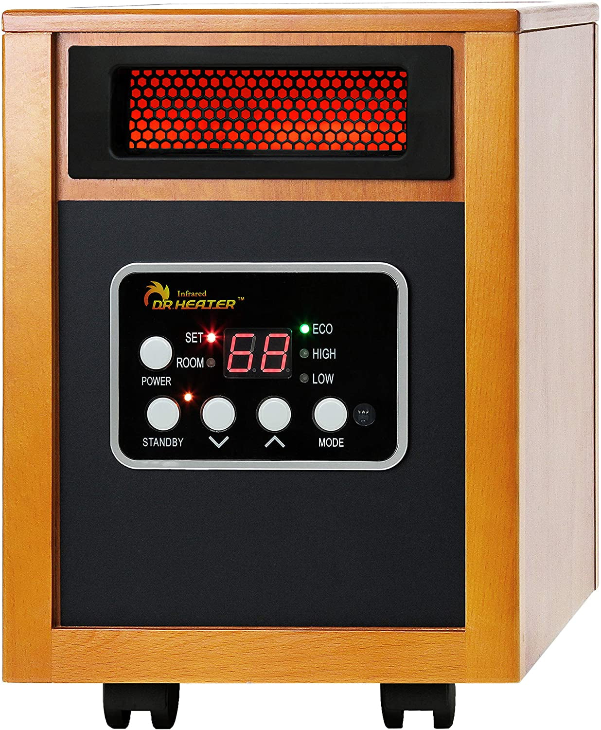 Dr Infrared Heater Portable Space Heater, Original, 1500-Watt, Cherry (Pack of 1)