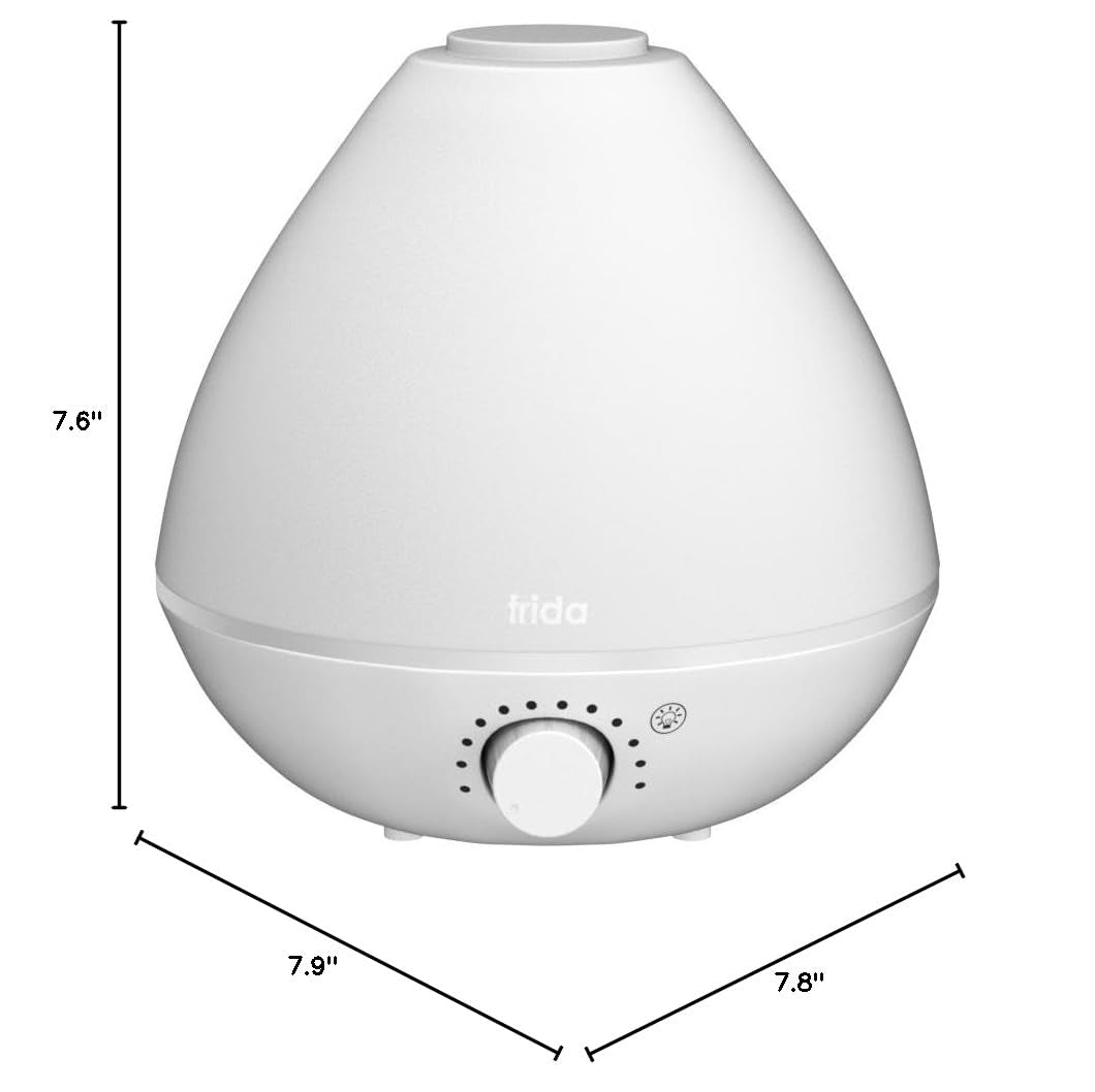 3-In-1 Cool Mist Humidifier for Baby with Diffuser + Nightlight, Baby Humidifier for Bedroom, Nursery + Large Rooms, Quiet, Auto Shut Off, Runs +24Hrs