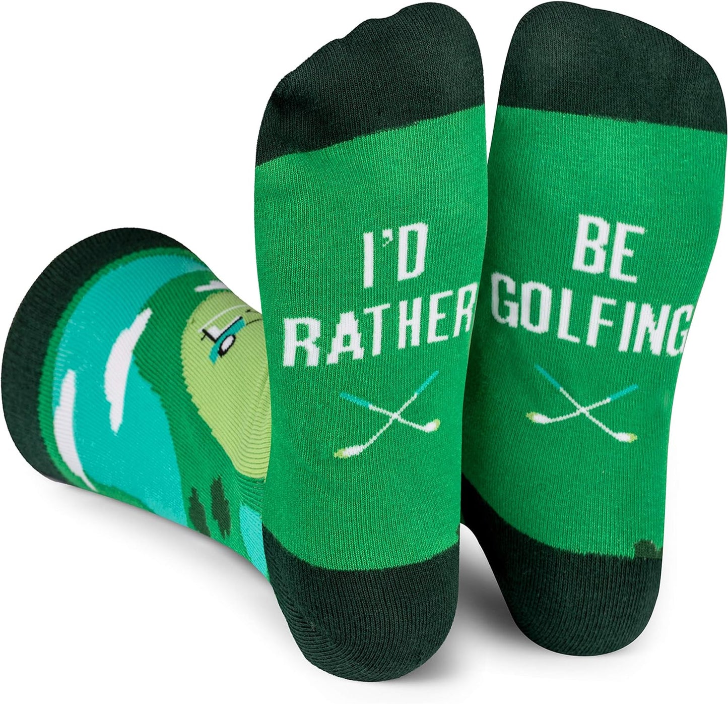 I'D Rather Be - Funny Socks for Men & Women - Gifts for Golf, Hunting, Camping, Hiking, Outdoors, Sports Unisex Adult