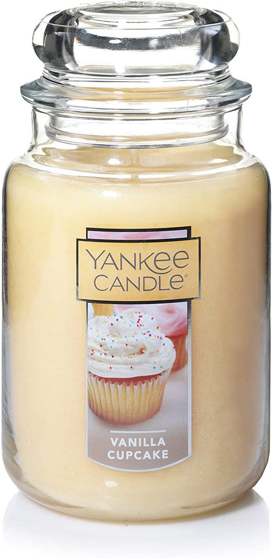 Vanilla Cupcake Scented Classic 22Oz Large Jar Single Wick Candle, over 110 Hours of Burn Time, Ideal for Creating Relaxing Ambience & Holiday Gifting