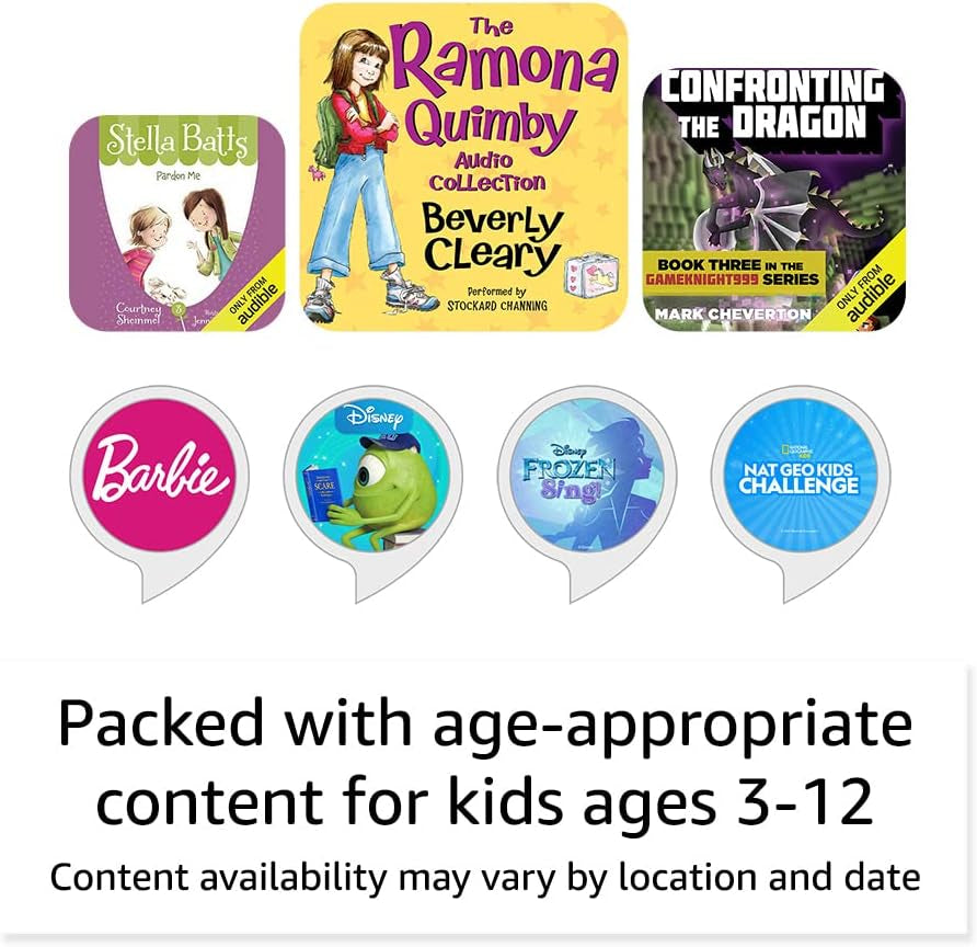 Echo Dot Kids (Newest Model), Designed for Kids, with Parental Controls, Includes 1 Year of  Kids+, Owl