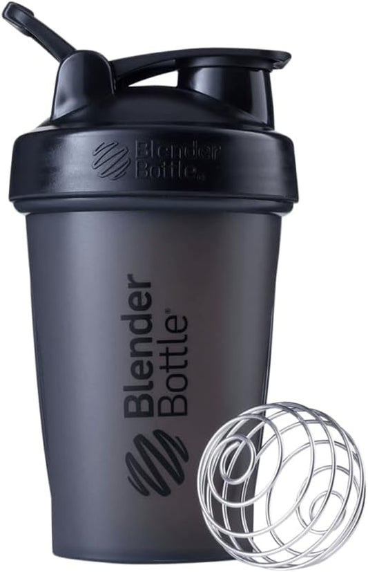 Classic Shaker Bottle Perfect for Protein Shakes and Pre Workout, Black, 20 Ounce