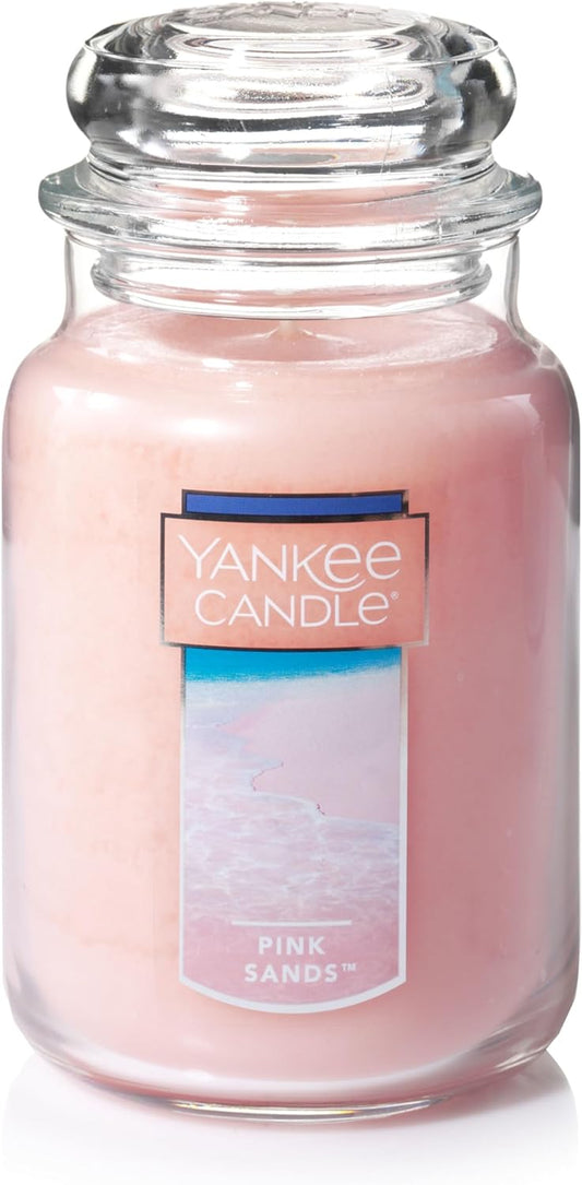 Pink Sands Scented, Classic 22Oz Large Jar Single Wick Candle, over 110 Hours of Burn Time, Perfect for Creating Relaxing Atmosphere