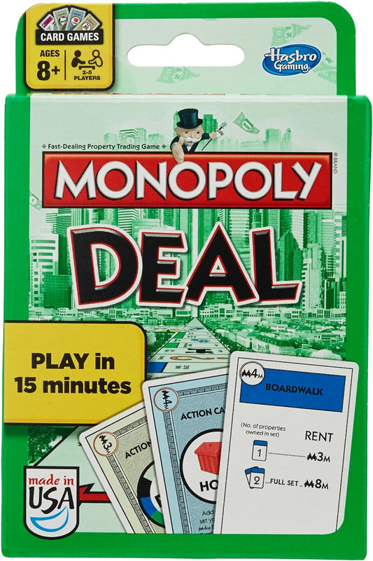 Monopoly Deal Card Game, Quick-Playing Card Game for 2-5 Players, Game for Families and Kids, Ages 8 and up (Amazon Exclusive)