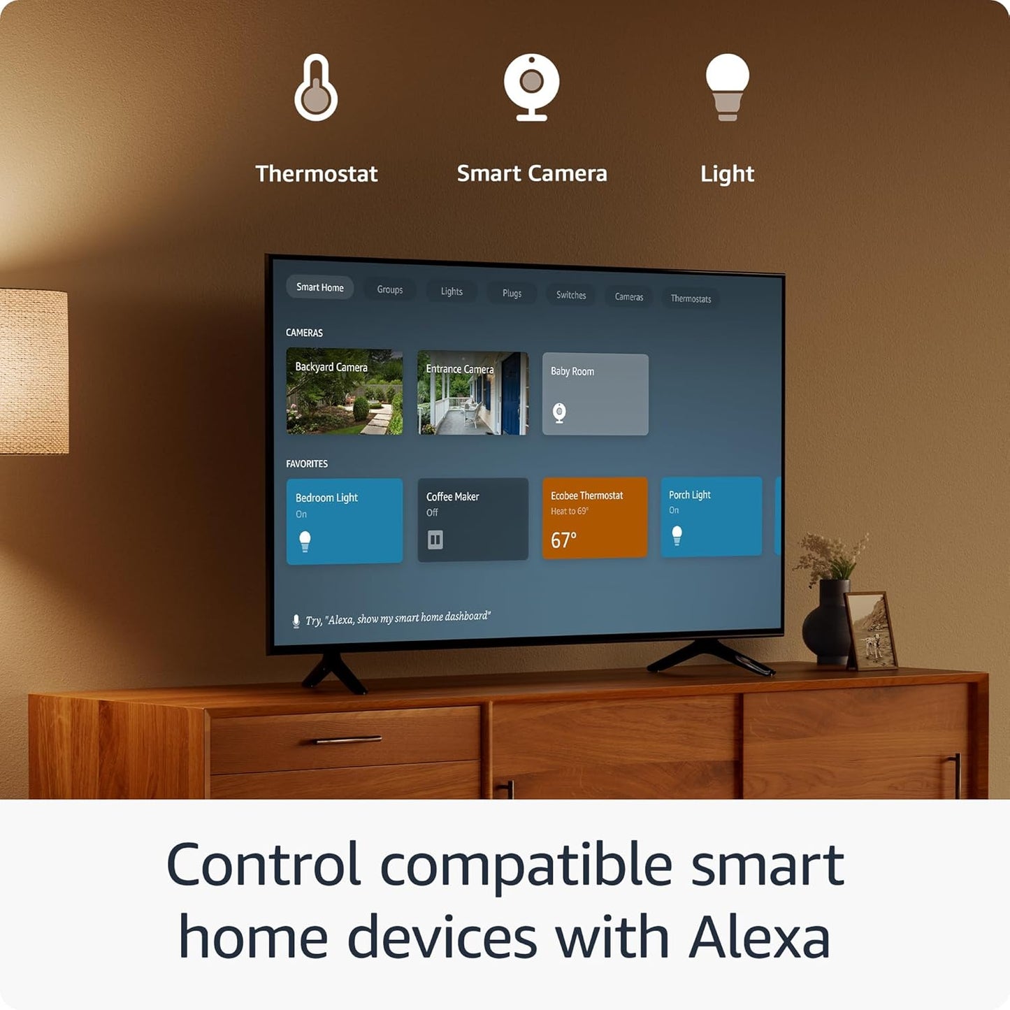 Fire TV Stick HD (Newest Model), Free and Live TV, Alexa Voice Remote, Smart Home Controls, HD Streaming