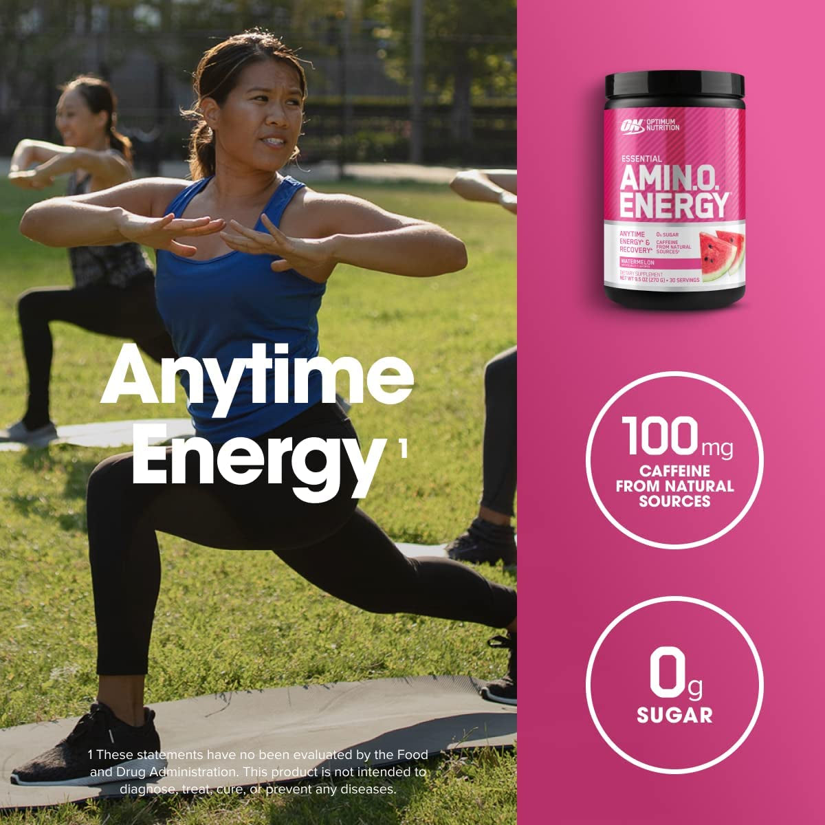 Amino Energy - Pre Workout with Green Tea, BCAA, Amino Acids, Keto Friendly, Green Coffee Extract, Energy Powder - Watermelon, 30 Servings (Packaging May Vary)