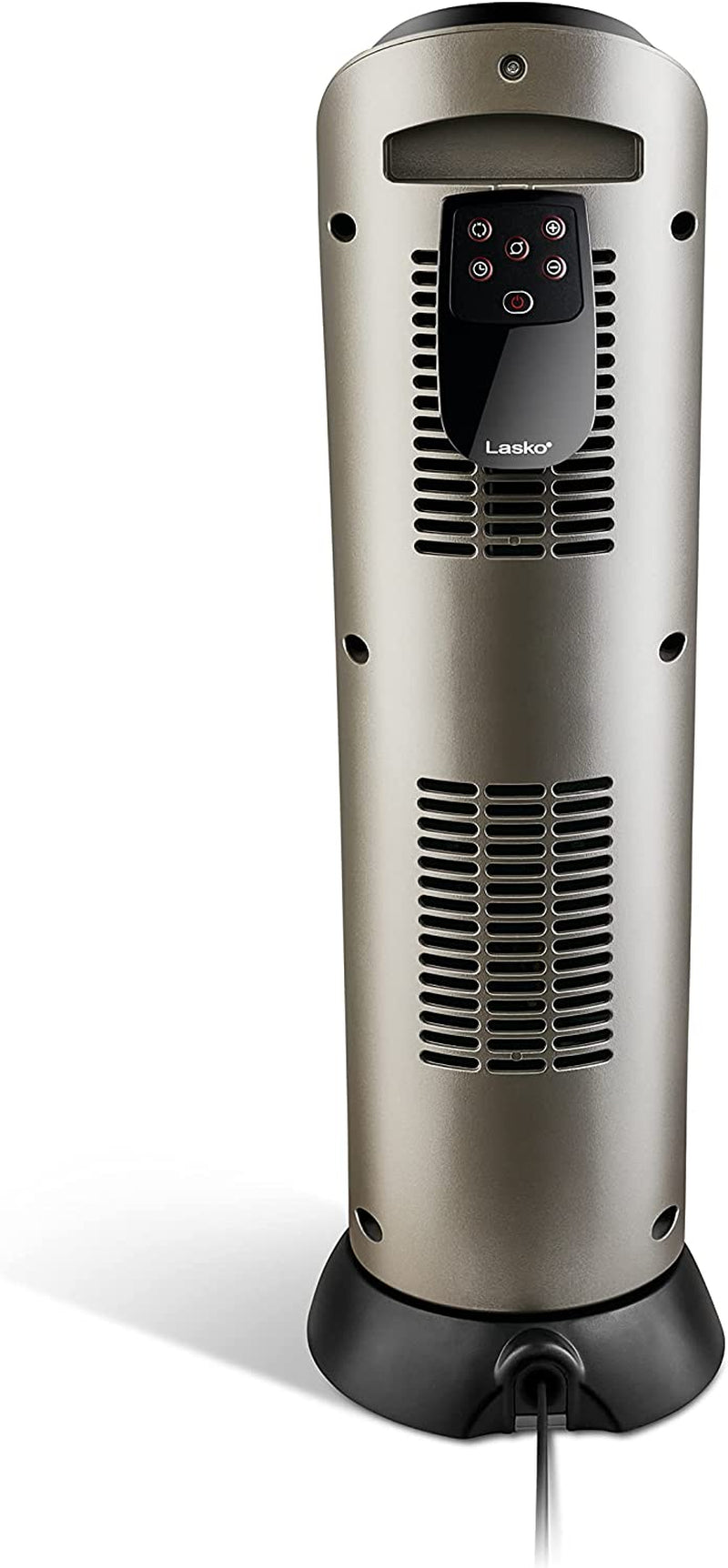 Oscillating Ceramic Tower Space Heater for Home with Adjustable Thermostat, Timer and Remote Control, 22.5 Inches, Grey/Black, 1500W, 751320