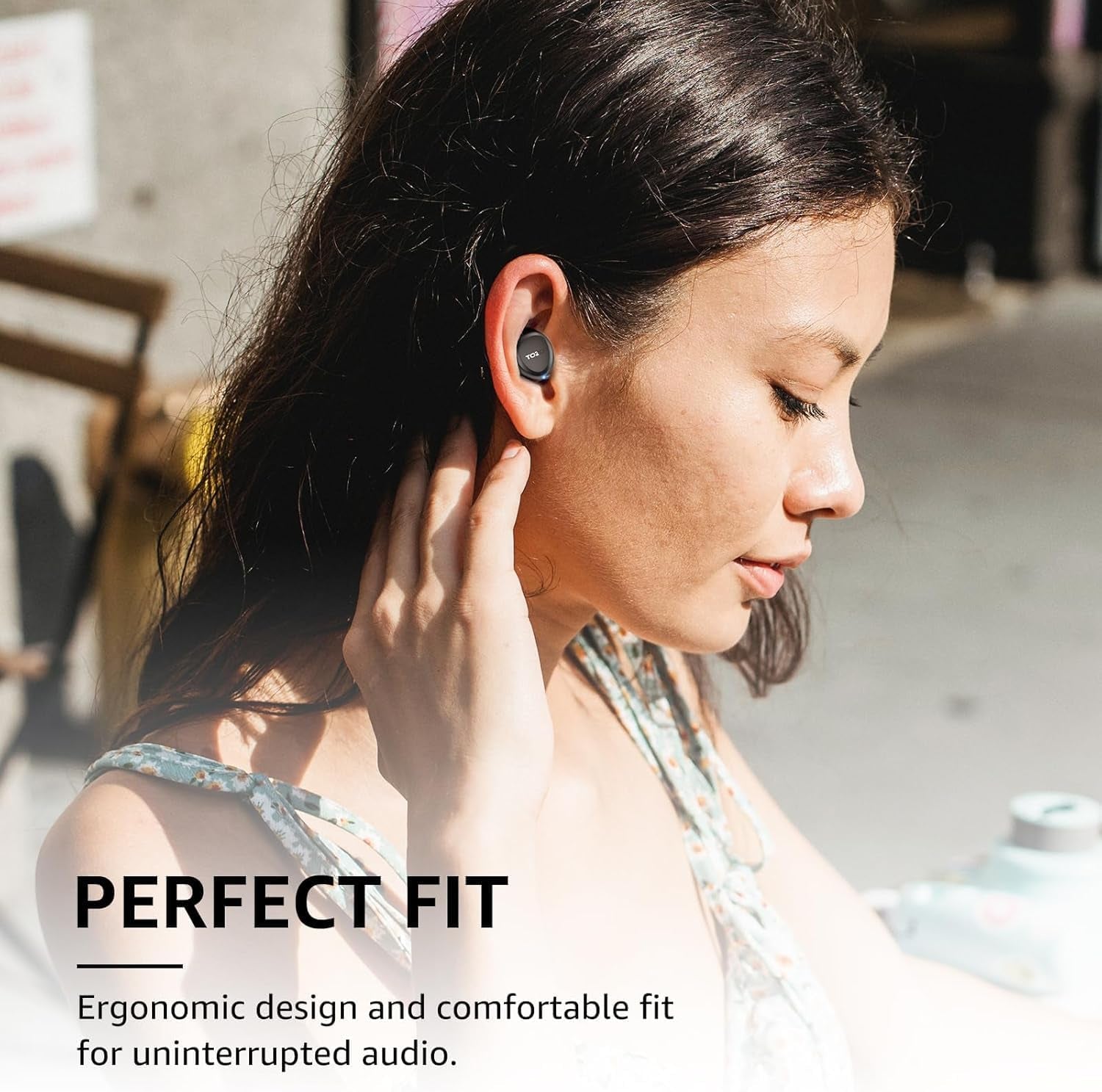 A1 Mini Wireless Earbuds Bluetooth 5.3 in Ear Light-Weight Headphones Built-In Mic Calls, IPX5 Waterproof, Immersive Premium Sound Connection Headset with Charging Case, 32 Preset Eqs via APP