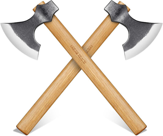 Throwing Hatchets 2 Pack, Professional 16" Throwing Tomahawk Axe Throwing Game for Backyard, Hand Forged Viking Throwing Axe Set for Adults for Competition and Recreation