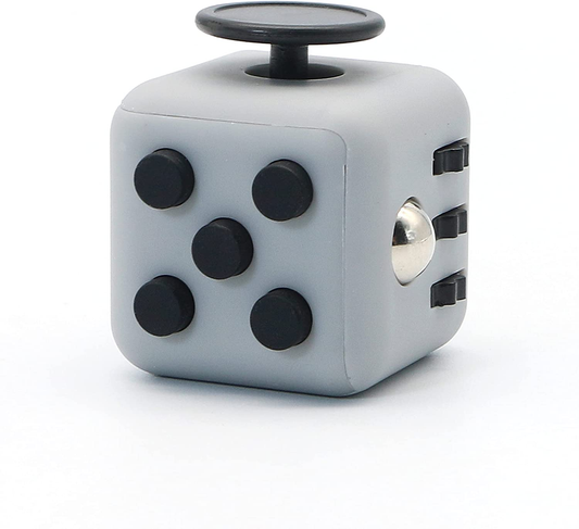 Appash Fidget Cube Stress Anxiety Pressure Relieving Toy Great for Adults and Children[Gift Idea][Relaxing Toy][Stress Reliever][Soft Material] (Gray&Black)