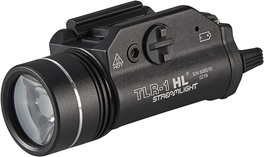 Streamlight 69260 TLR-1 HL 1000-Lumen Tactical Weapon Mount Light with Rail Locating Keys & Lithium Batteries, Black, Box