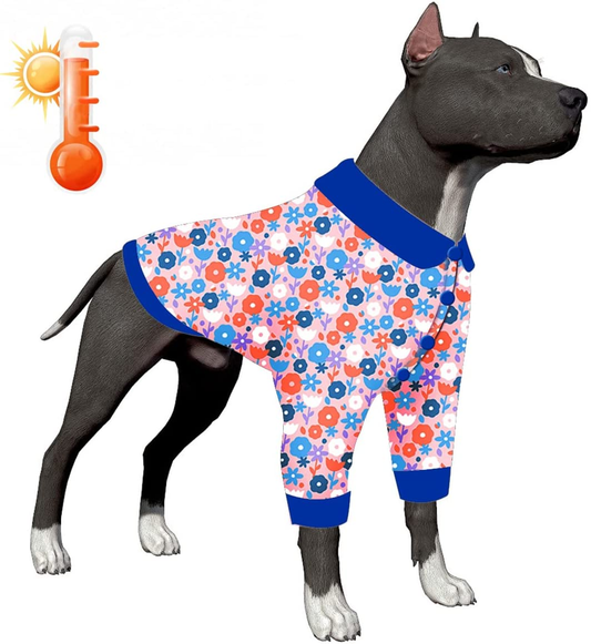 Lovinpet Dog Clothing, Dog Winter Clothes, Soft Flannel Warm Dog Winter Coat, Update Skin-Friendly Fabric over the Rainbow Floral Pink Prints Dog Clothing for Autumn Winter Using