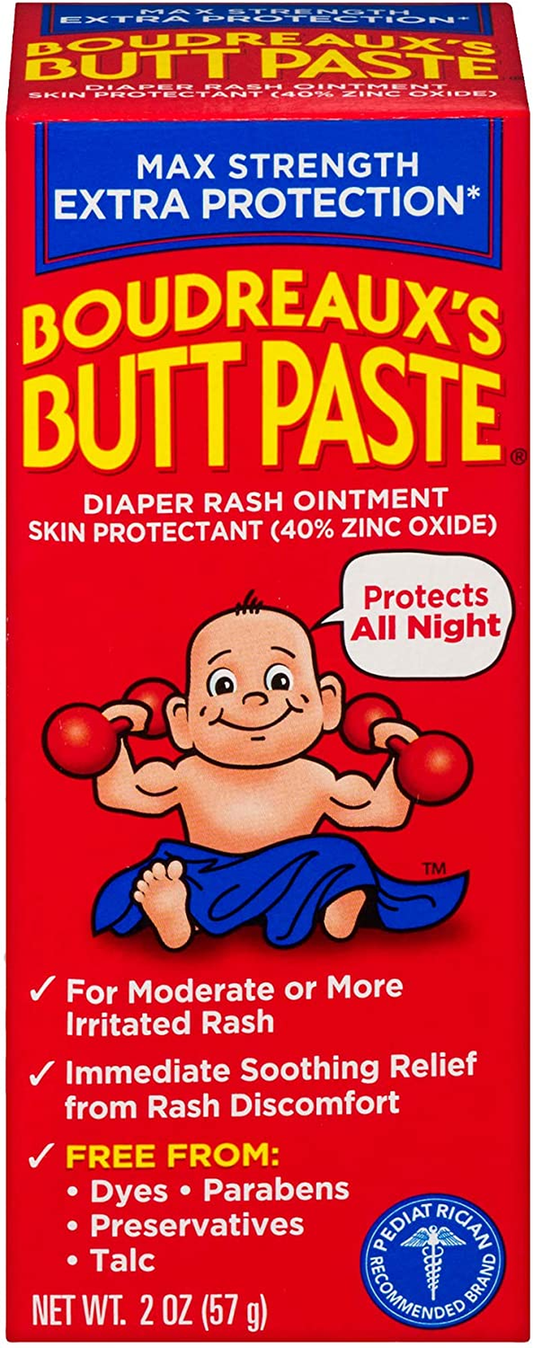 Maximum Strength Diaper Rash Ointment, 2 Ounce Tube