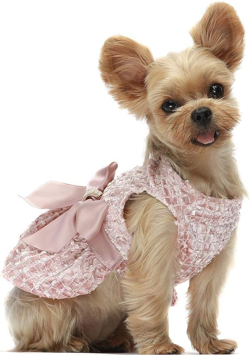 Fitwarm Dog Clothes Romantic Rose Dogs Oufit Embroidery Dog Dresses Pet Clothes Prom Puppy Dress Cat Birthday Doggie Party Gown