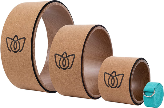 Florensi Yoga Wheel Set - Yoga Back Rollers - Padded Back Wheels Back Pain Relief, Muscle Therapy, Deep Tissue Massage, Myofascial Release - Improving Flexibility & Mobility, Back Cracking & Popping