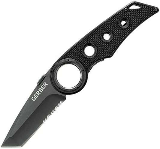 Gerber Gear 30-000433N Remix Tactical Knife, Fixed Serrated Edge, Black