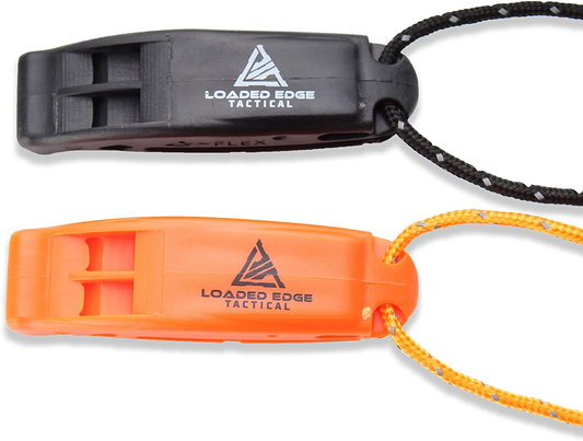 Safety Survival Whistle – Emergency Running Whistles with Lanyard (2 Pack) - Extra Loud - Perfect for Hiking, Boating, Camping, Hunting, Biking & More – U.S. Veteran Owned Company