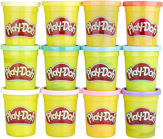 Play-Doh Bulk Spring Colors 12-Pack of Non-Toxic Modeling Compound, 4-Ounce Cans