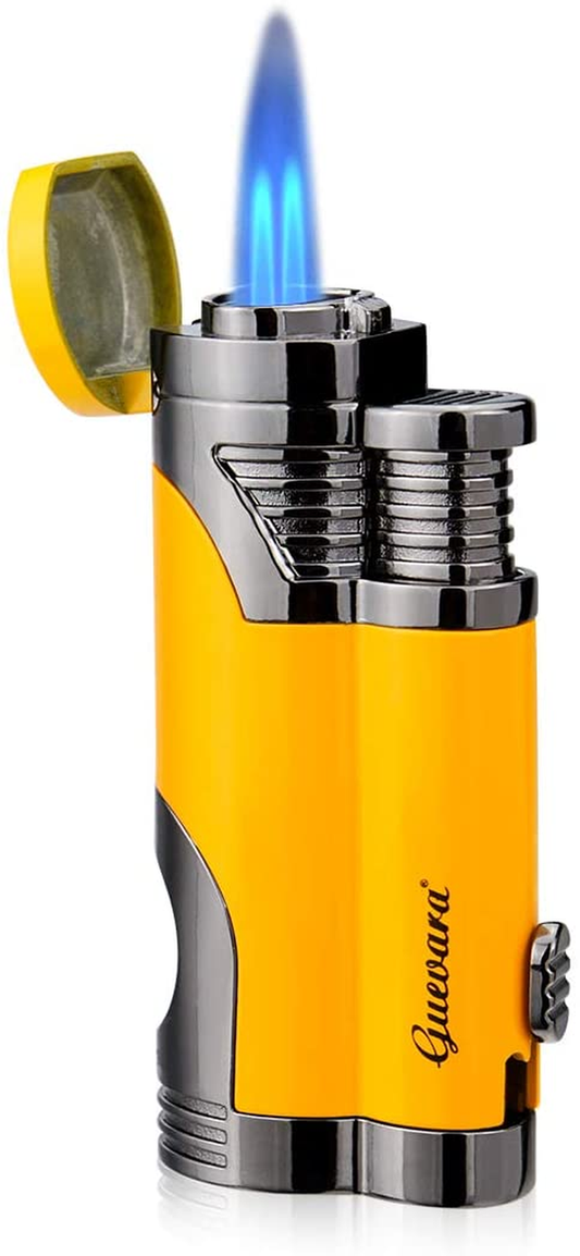 GUEVARA Butane Torch Lighter with Punch Windproof Double Jet Lighters