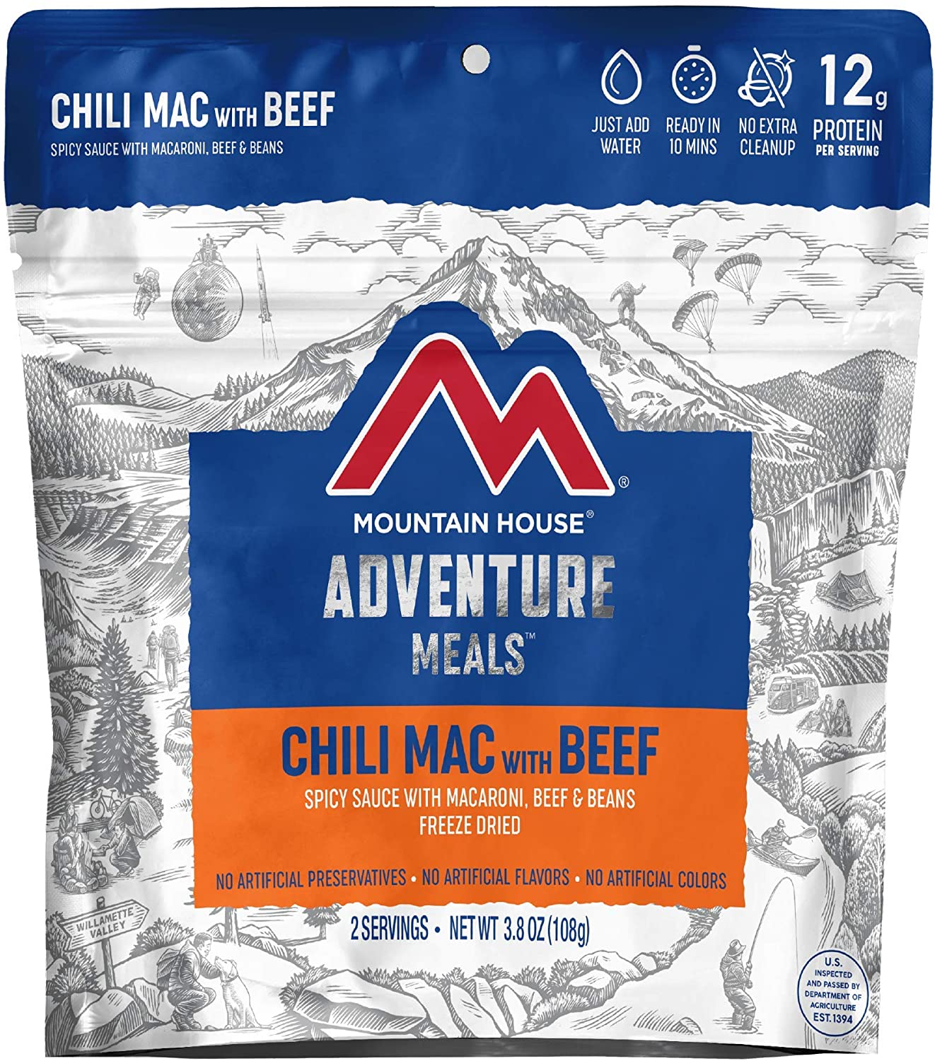 Mountain House Chili Mac with Beef | Freeze Dried Backpacking & Camping Food | Survival & Emergency Food