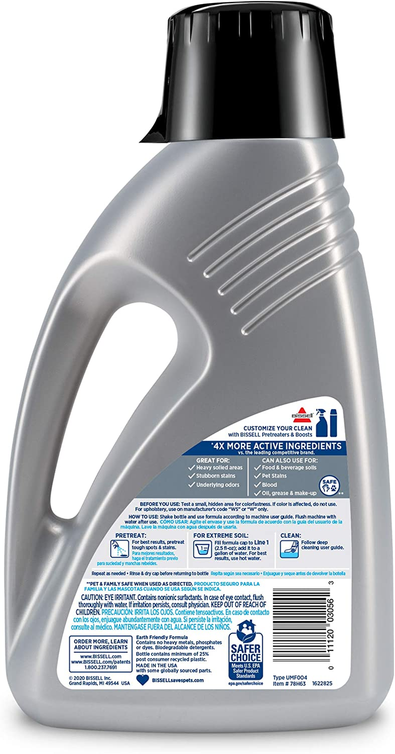 78H63 Deep Clean Pro 4X Deep Cleaning Concentrated Carpet Shampoo, 48 Ounces - Silver