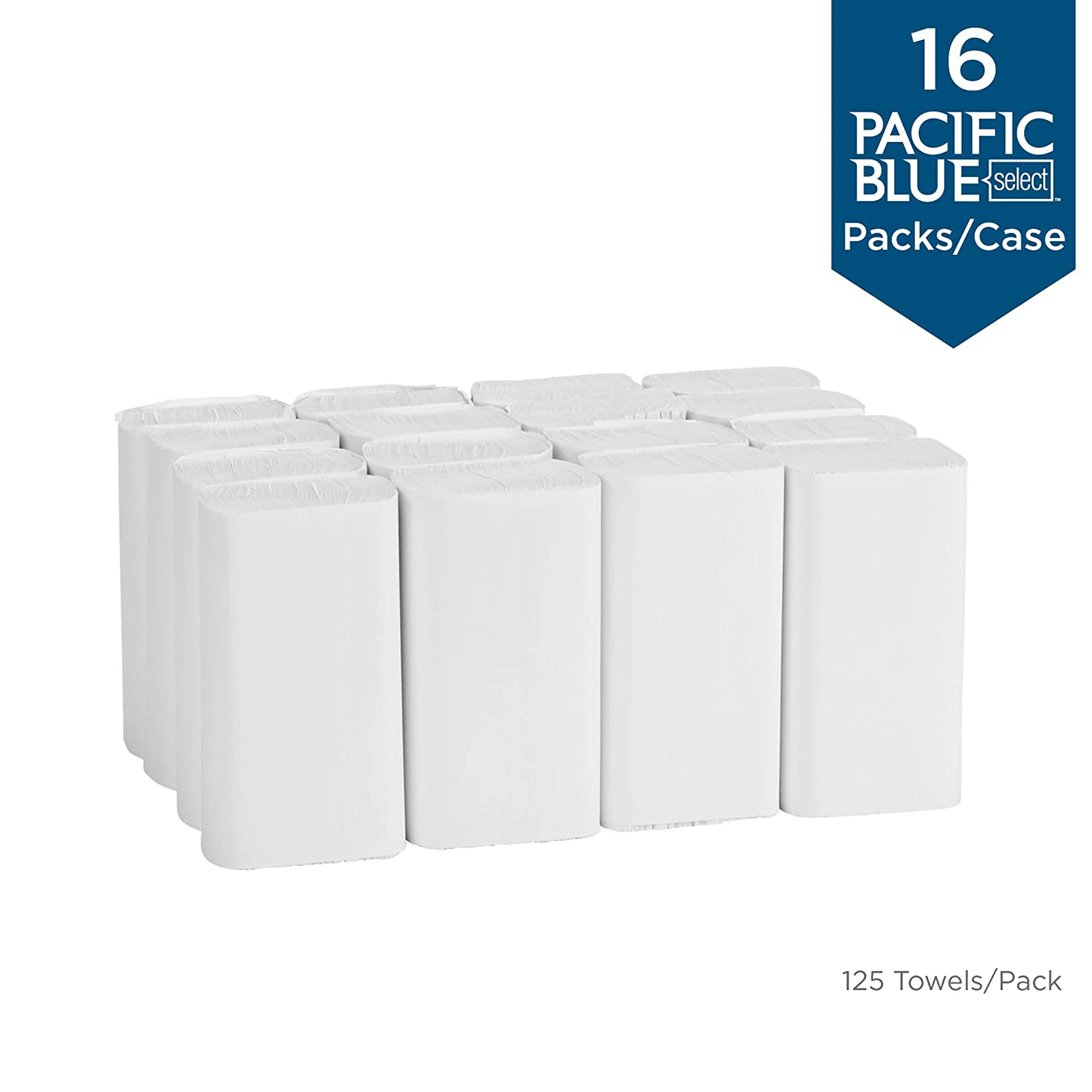Pacific Blue Select Multifold Premium 2-Ply Paper Towels by GP PRO (), White, 21000, 125 Paper Towels per Pack, 16 Packs per Case