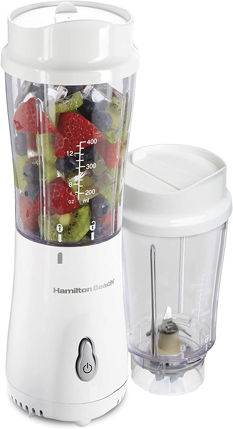 51102V Shakes and Smoothies with Bpa-Free Size: 14 Oz. Personal Blender, 2 Jars-White