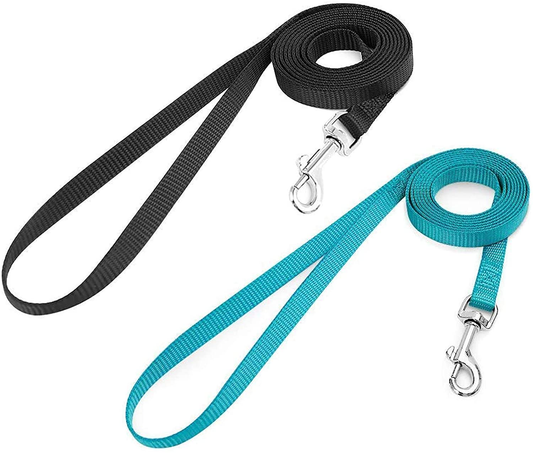 Rabbitgoo 2 Pack Cat Leashes - Long Nylon Pet Leash, Escape Proof Durable Walking Leads, Easy Control outside Cat Leash with 360 Degree Swivel Clip for Kittens Puppies Rabbits Small Animals