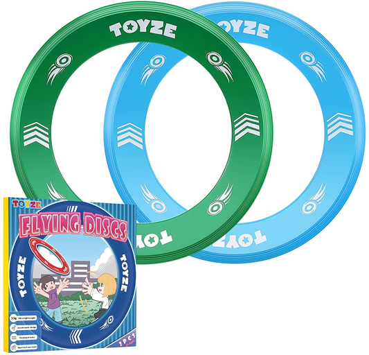 Flying Rings Disc Throwing Game: Ultra Light Floatable 2 Pack Flying Disc, Outdoor Games for Adults and Family, Kids Disc Golf, Great for Pool, Beach, Backyard, and Camping Activities