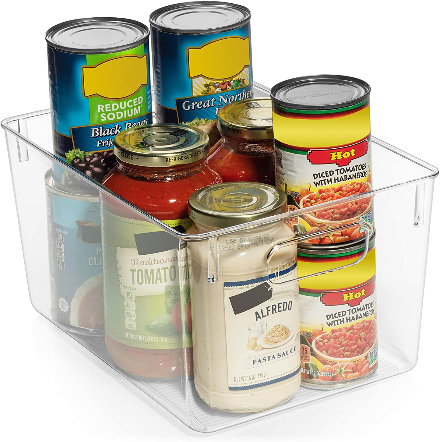 Plastic Storage Bins – Perfect Kitchen Organization or Pantry Storage – Fridge Organizer, Pantry Organization and Storage Bins, Cabinet Organizers