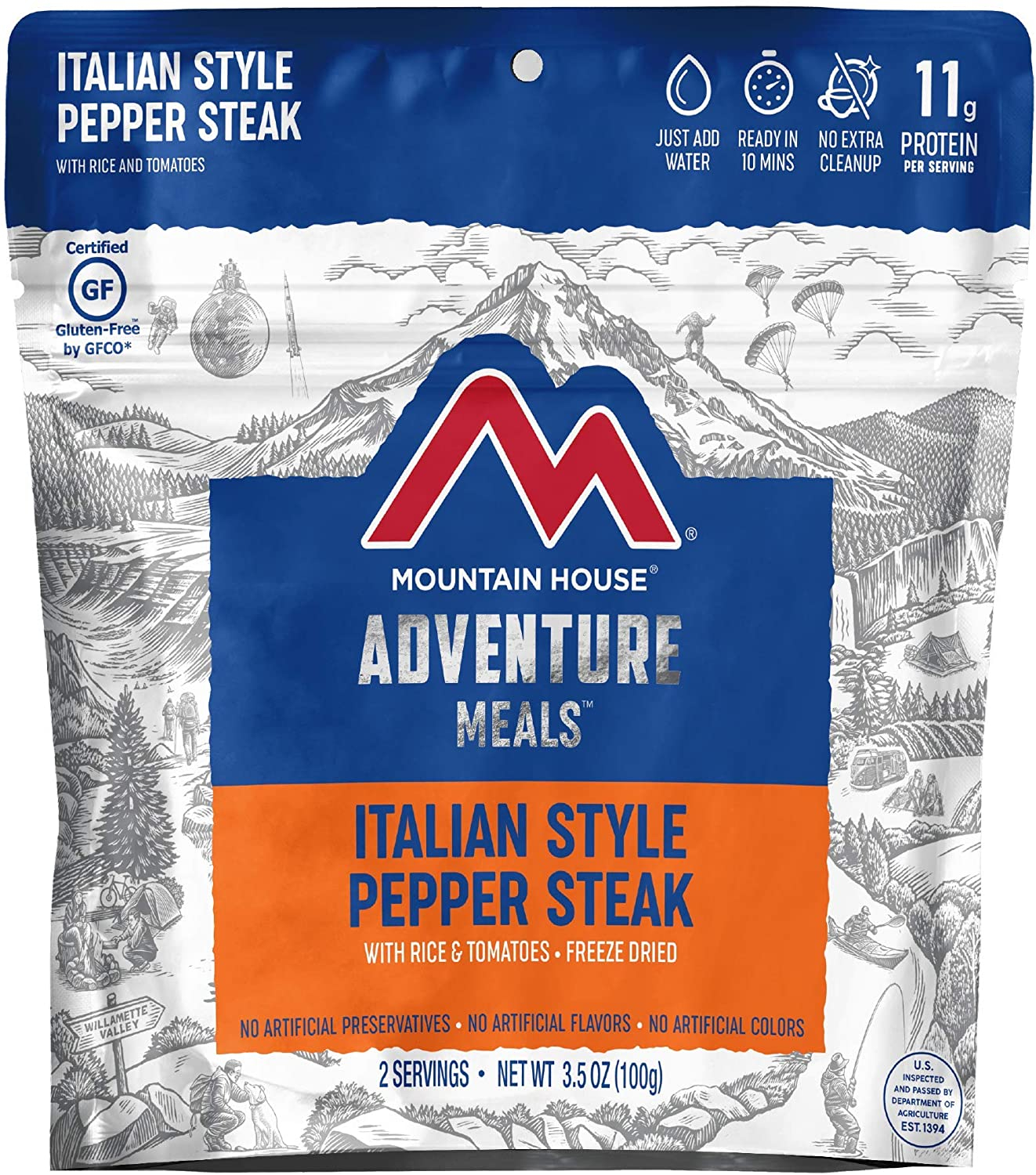 Mountain House Italian Style Pepper Steak | Freeze Dried Backpacking & Camping Food | Survival & Emergency Food | Gluten-Free