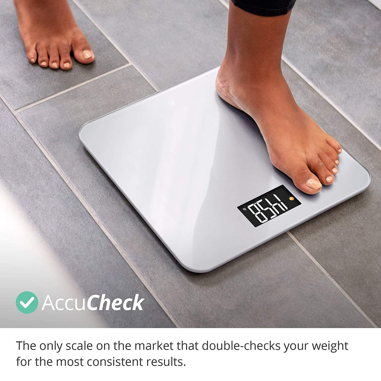 Accucheck Digital Body Weight Scale from , Patent Pending Technology (Ash Grey)