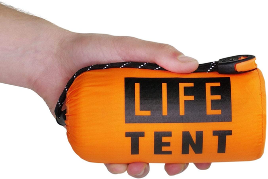 Go Time Gear Life Tent Emergency Survival Shelter – 2 Person Emergency Tent – Use as Survival Tent, Emergency Shelter, Tube Tent, Survival Tarp - Includes Survival Whistle & Paracord