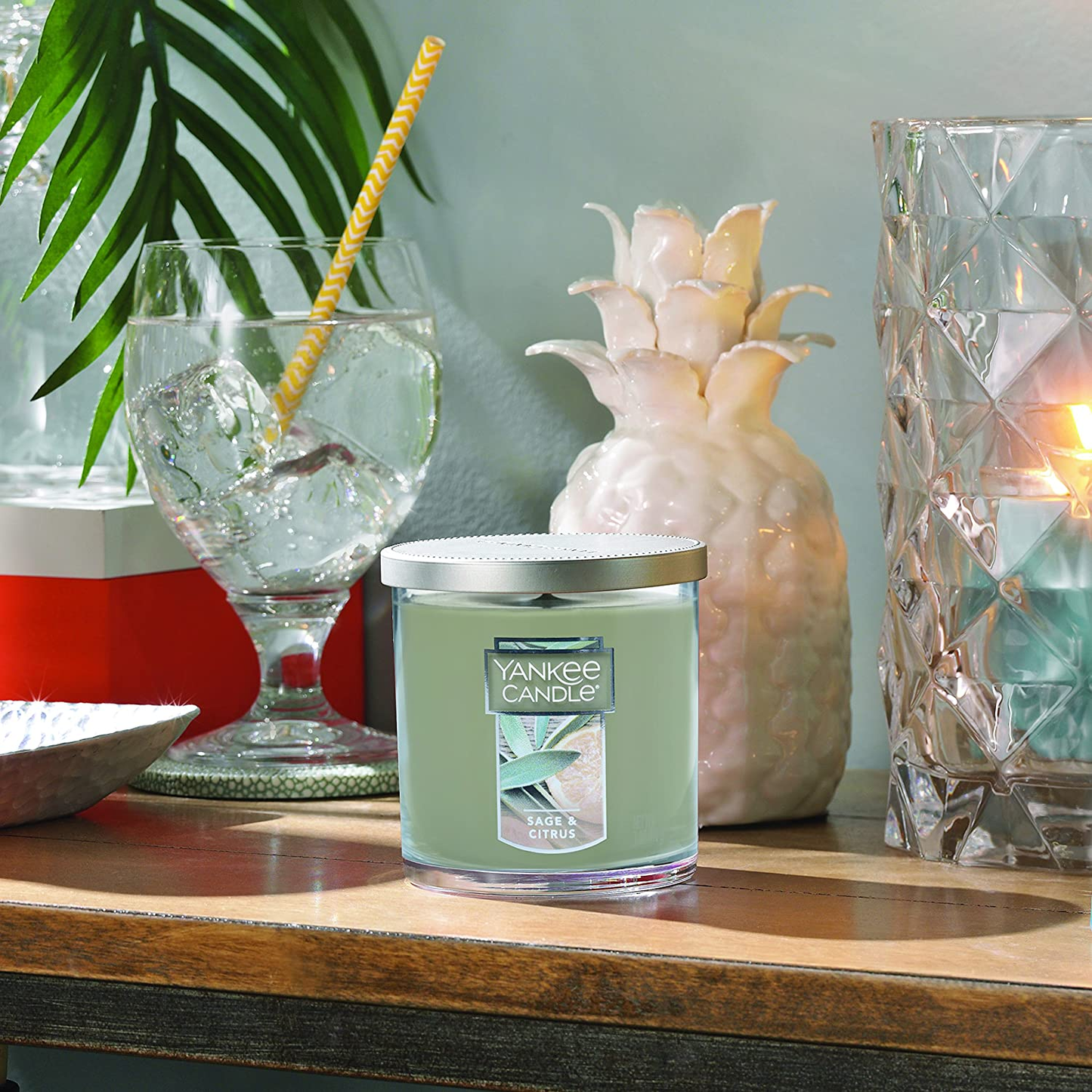 Sage & Citrus Scented, Classic 7Oz Small Tumbler Single Wick Candle, over 35 Hours of Burn Time