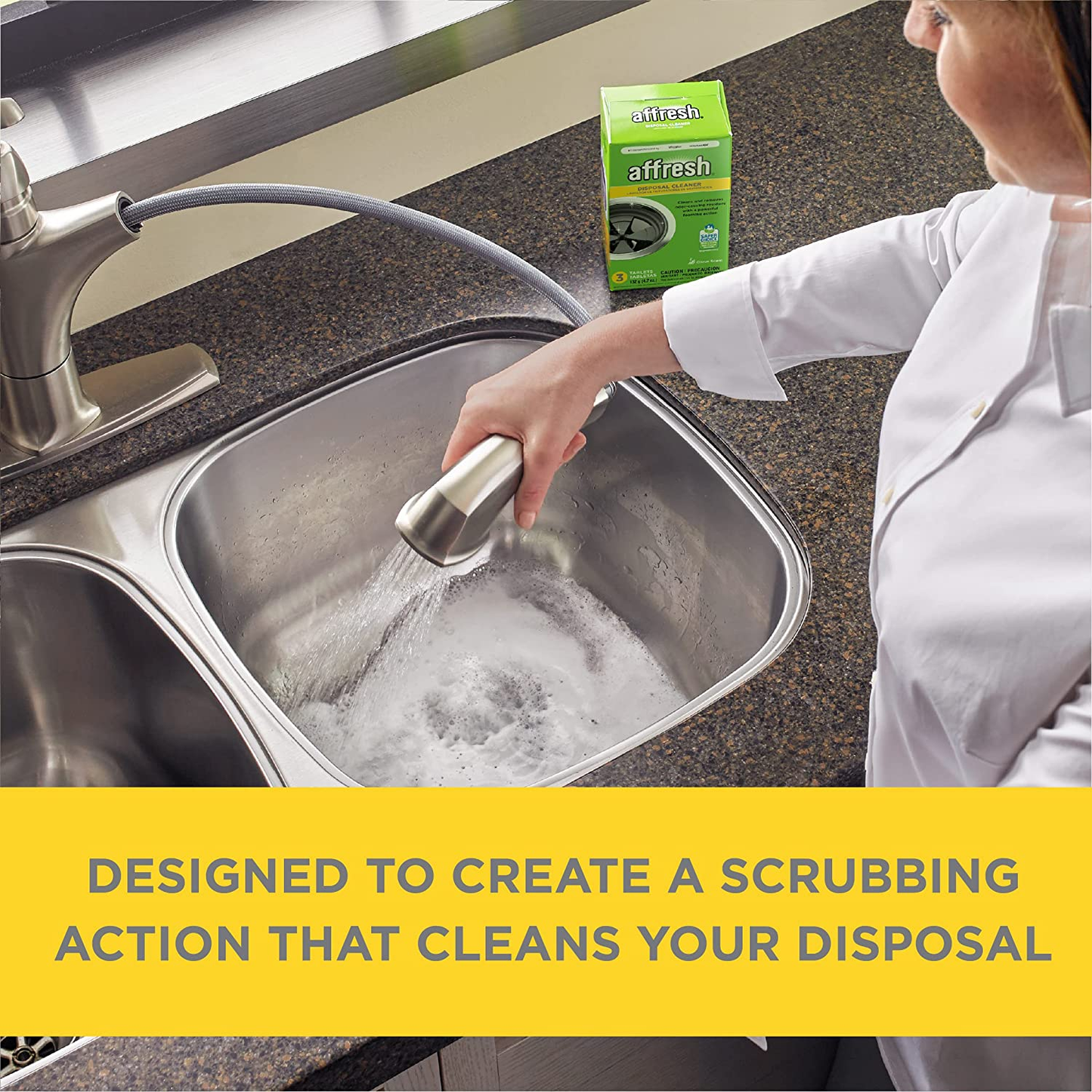 Garbage Disposal Cleaner, Removes Odor-Causing Residues, 3 Tablets