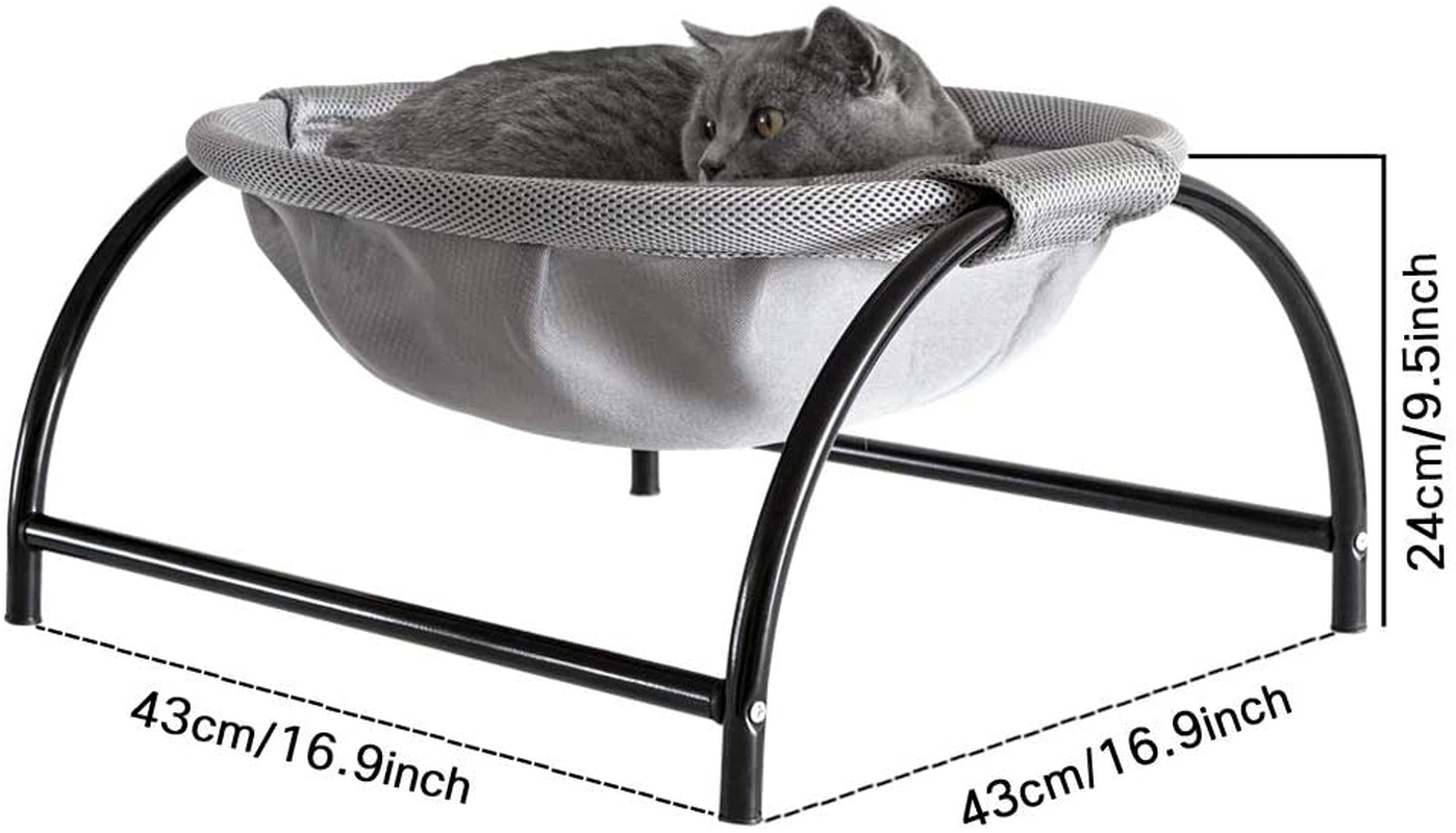 JUNSPOW Cat Bed Dog Bed Pet Hammock Bed Free-Standing Cat Sleeping Cat Bed Cat Supplies Pet Supplies Whole Wash Stable Structure Detachable Excellent Breathability Easy Assembly Indoors Outdoors